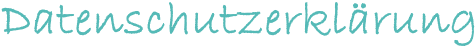 Seitenüberschrift Datenschutzerklärung